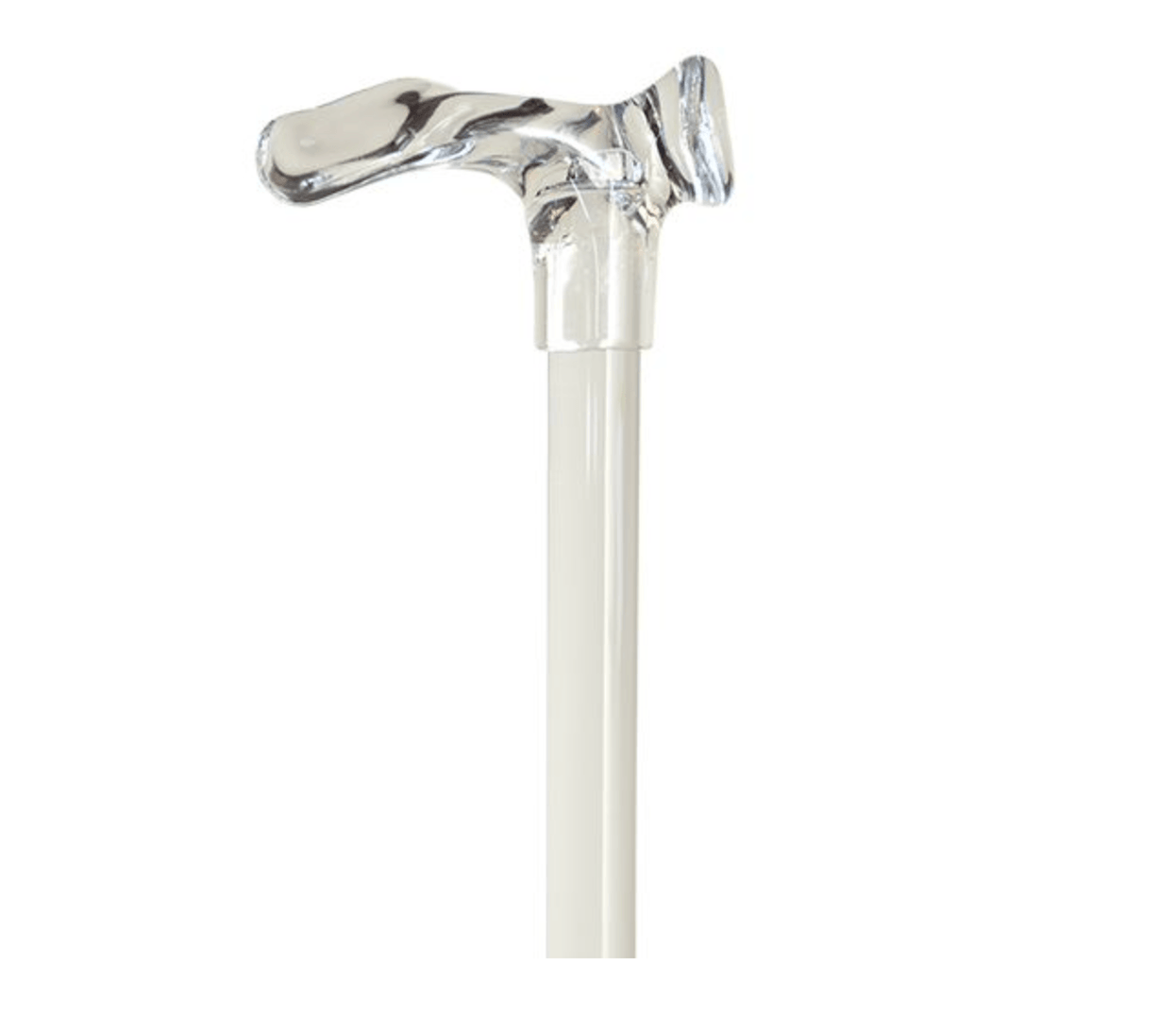 Left Hand Lucite Palm Grip Handle Walking Cane, 7/8