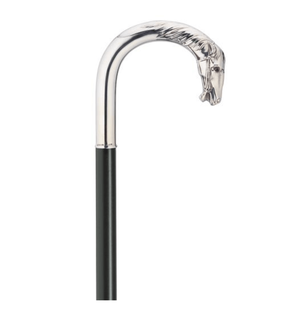 Alpacca Horse Head Crook on Black Maple Shaft, Men's 36