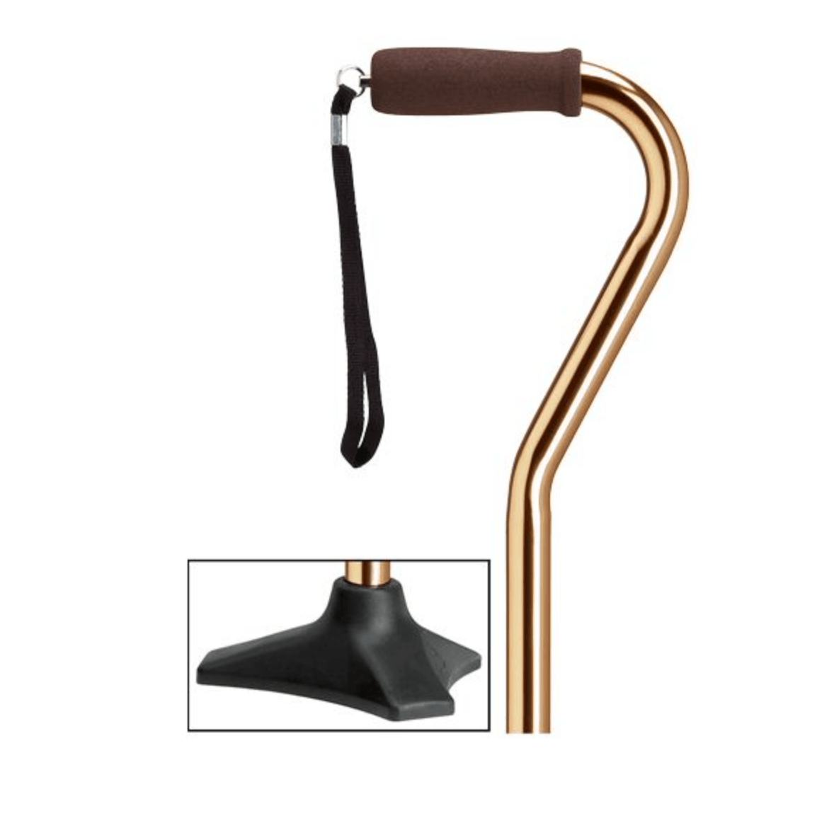 Able Tripod Base Offset Cane, Bronze 30-39