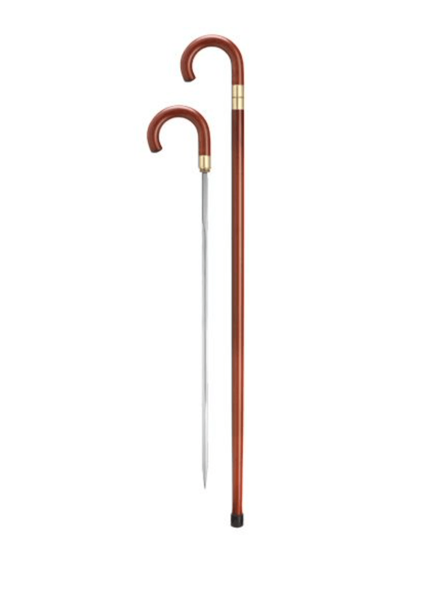 The Burgundy Sword Cane Edit alt text