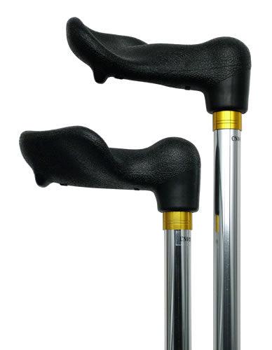 Palm Grip LEFT Quad Walking Cane, large base 29-38