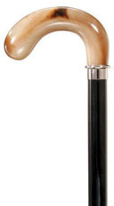 OXBOW, molded w/swirls Opera handle, black wood walking cane 36