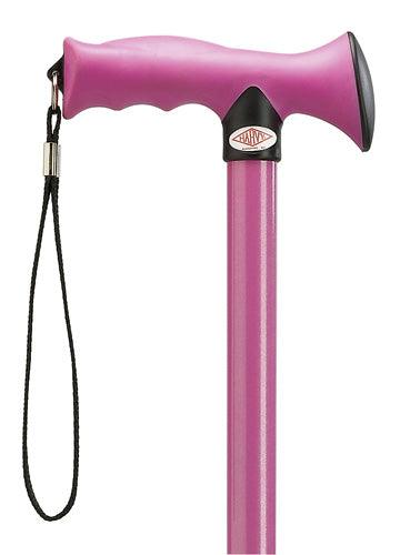 ERGONOMIC X-Wide molded handle straight adj 30-39", LT PINK - Canes Galore