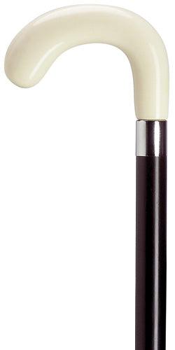 Men's Golf Shape Walking Cane, White Ivory 36