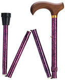 Colored Granite Travel Folding Adjustable Walking Cane 33-37