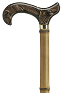 BROWN acrylic derby handle, genuine bamboo shaft 36
