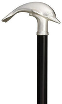 Dolphin Chrome Satin Finish Walking Stick, 36