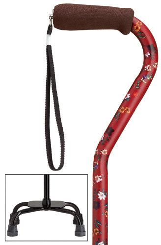 Fuschia Red Quad Cane, large base, 30-39