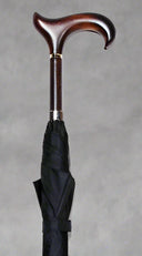 CLASSIC WALNUT DERBY ERGONOMIC BLACK UMBRELLA 38