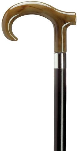 Horn Green Men's Derby Hook Walking Cane 36