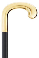 14 kt Gold Plate Opera Handle, Black Maple Wood, Men's 36