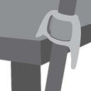 Ingrid Swedish Cane Holder BLACK, holds 3/4-1