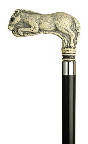 Scrimshaw Running Horse on Walnut Brown shaft 36