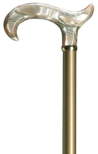 Oscar Night Pearl Blond Champagne Ladies Metallic Derby 36