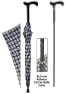 TARTAN Men's Derby Umbrella w/Removeable Cane 34