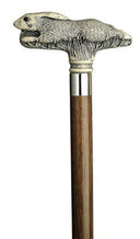 Running Rabbit Scrimshaw on Walnut Shaft 36