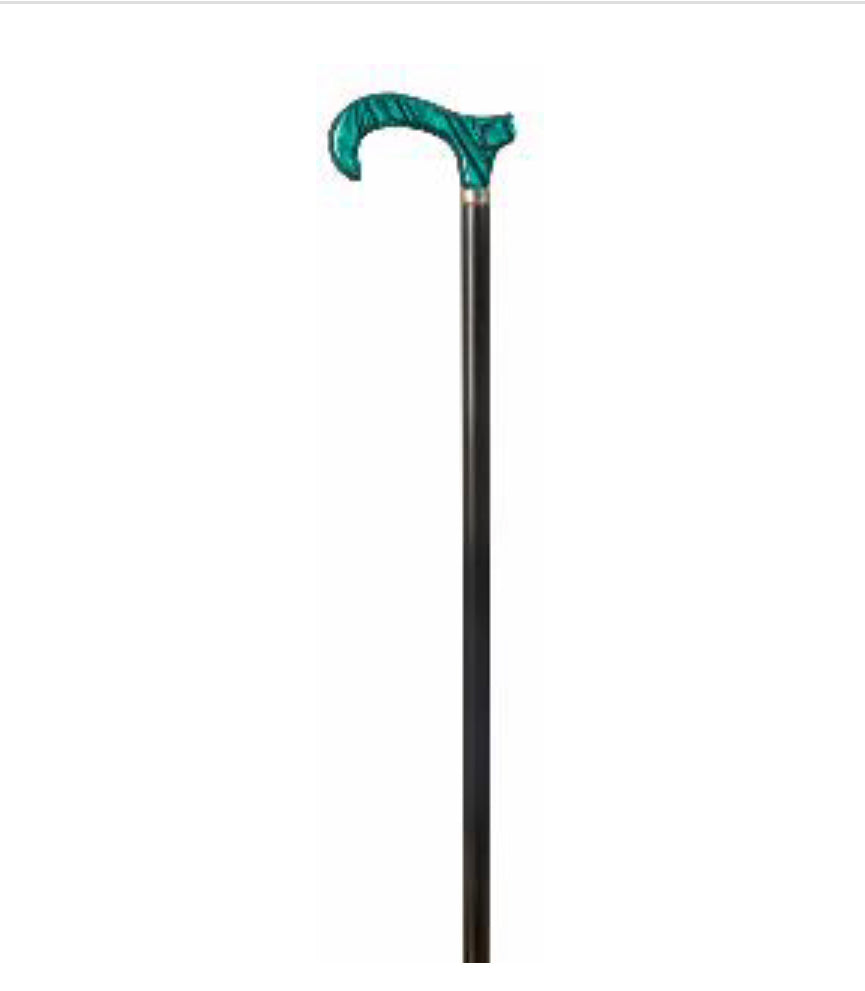 Very Stylish Emerald Acrylic Derby Walking Cane