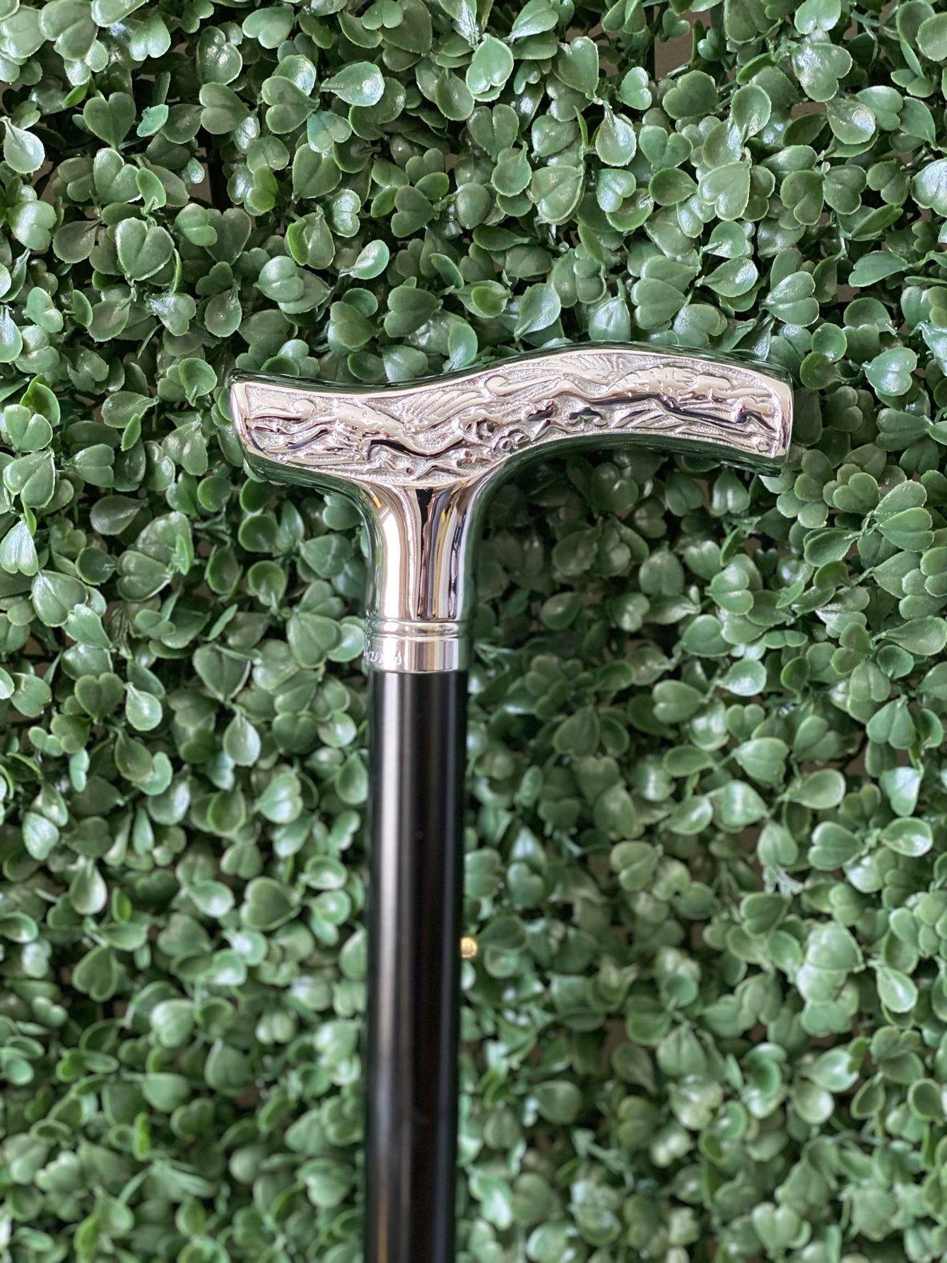 New! Travel Folding Adjustable Walking Cane with Chrome handle and Wallet