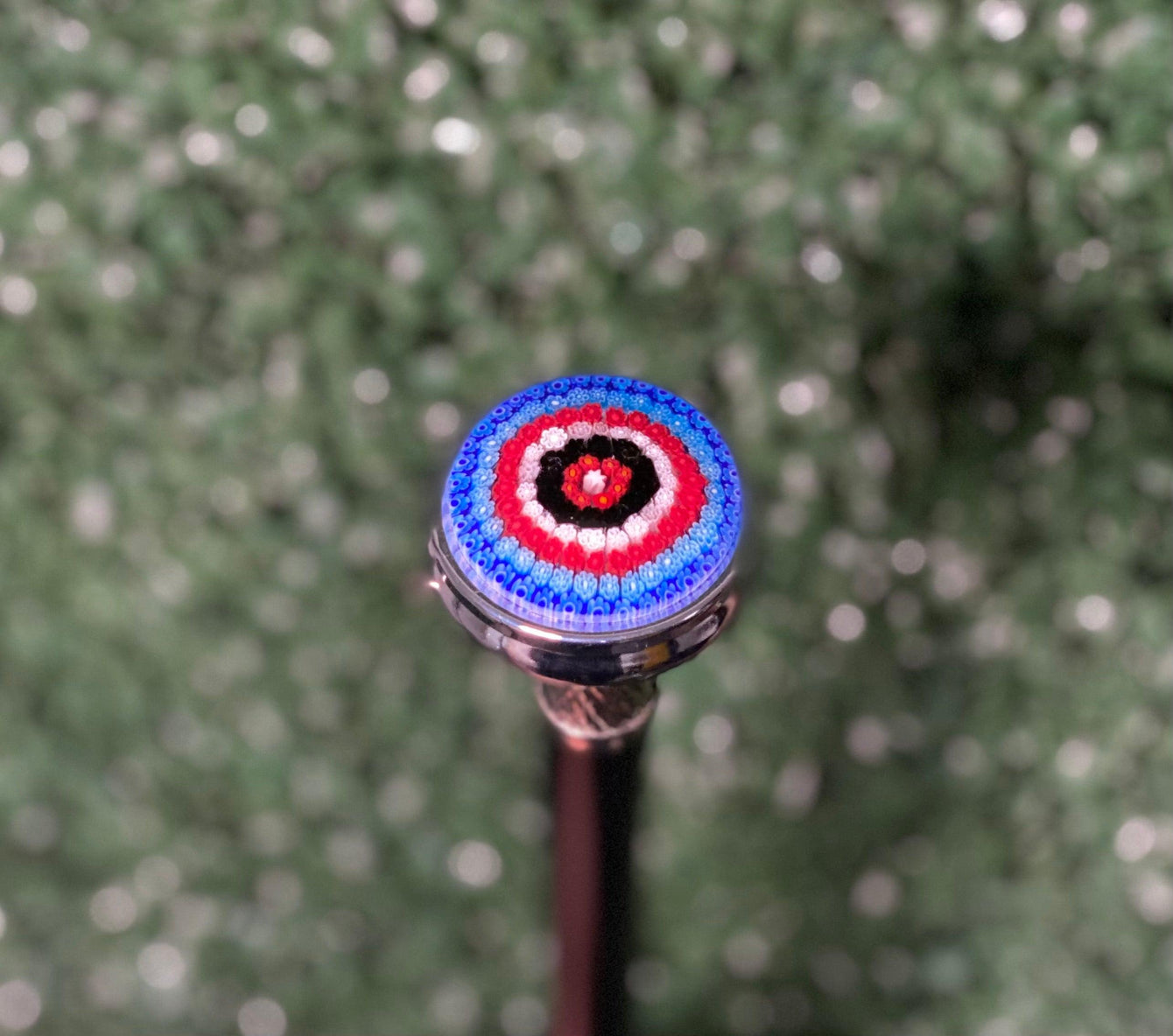 New! MILLEFIORI Pillbox Walking Cane