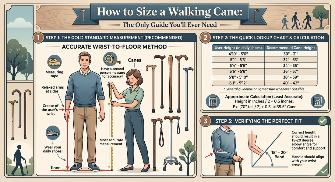 How to Size a Walking Cane: The Only Guide You'll Ever Need