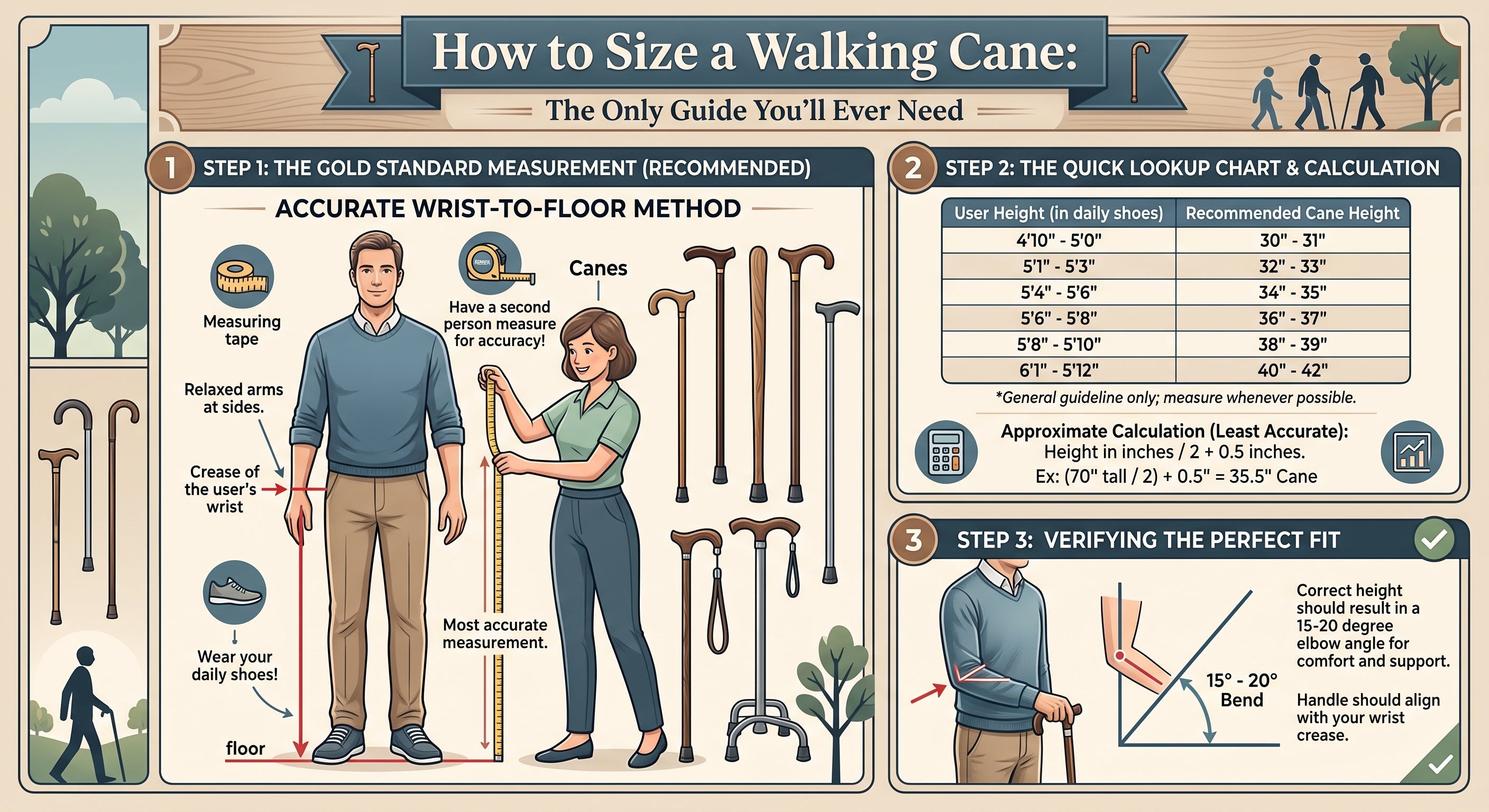 How to Size a Walking Cane: The Only Guide You'll Ever Need