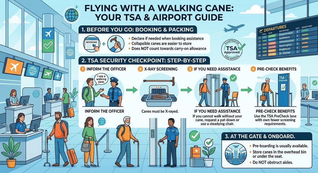 Flying With a Walking Cane: Every Airport and TSA Question, Answered