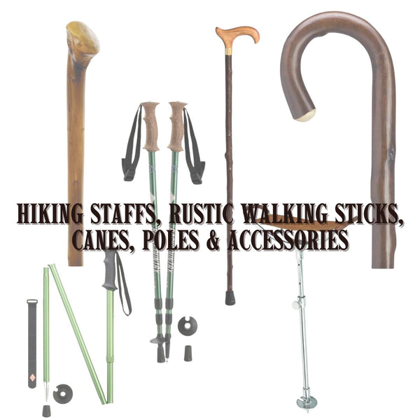 Hiking Staffs & Rustic Walking Sticks | Canes, Poles & Accessories - Canes Galore