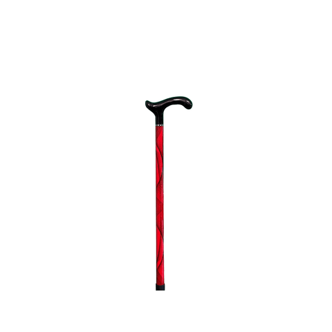 Back Grip Red Infused Adjustable Walking Cane | Stylish & Functional - Canes Galore