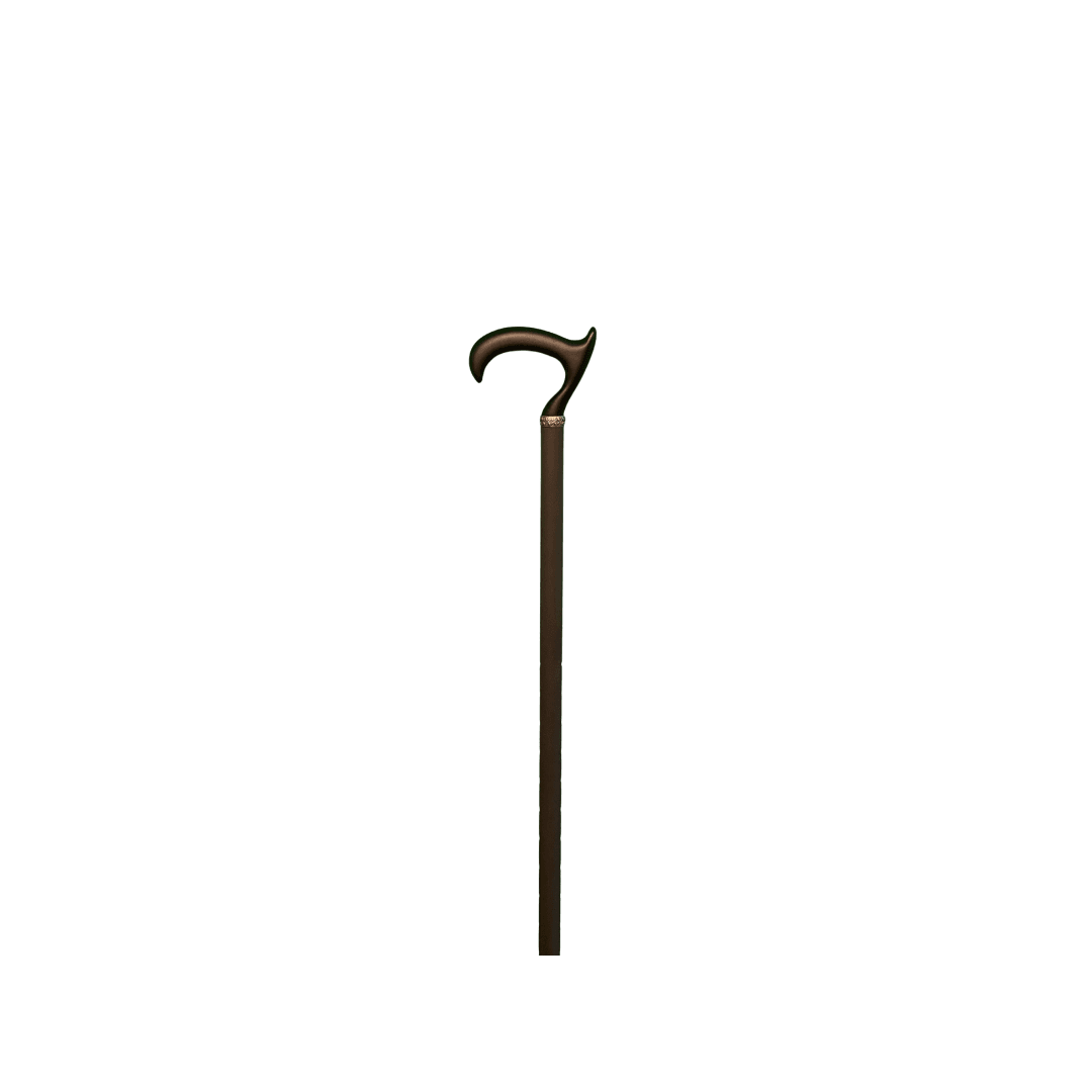 Black Satin Adjustable Walking Cane with Sleek Handle | Canes Galore - Canes Galore