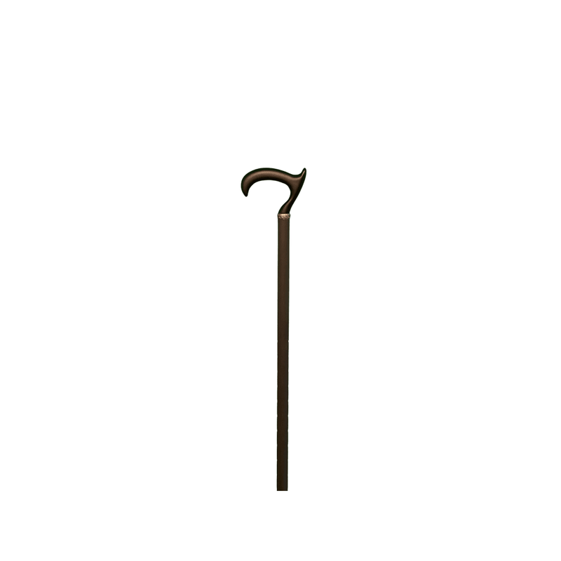 Black Satin Adjustable Walking Cane with Sleek Handle | Canes Galore - Canes Galore