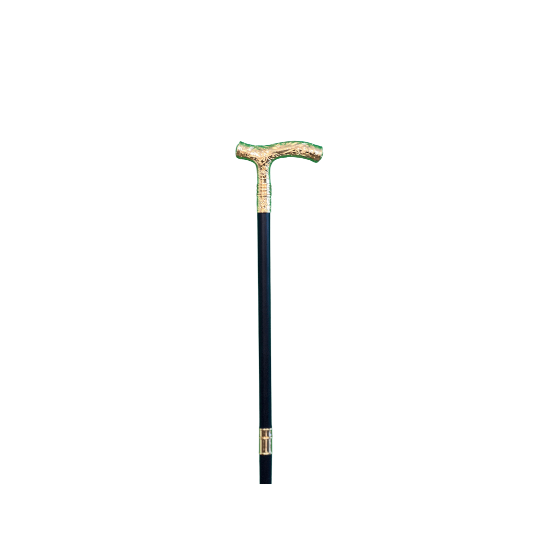 Three Piece Brass Plated Wolf Walking Cane | Unique Design - Canes Galore - Canes Galore
