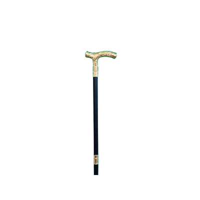 Three Piece Brass Plated Wolf Walking Cane | Unique Design - Canes Galore