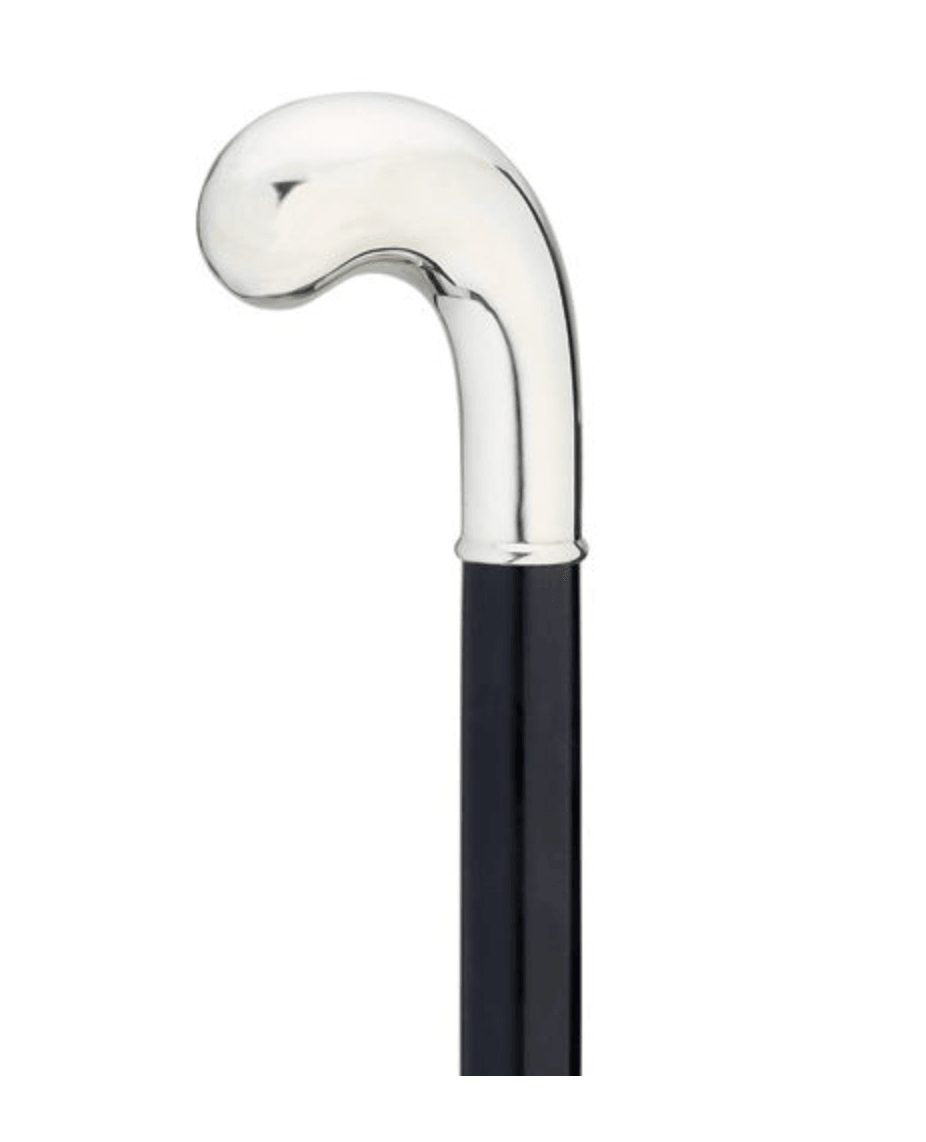 Ladies Alpacca Golf Handle Walking Cane | Elegant Black Maple - Canes Galore - Canes Galore
