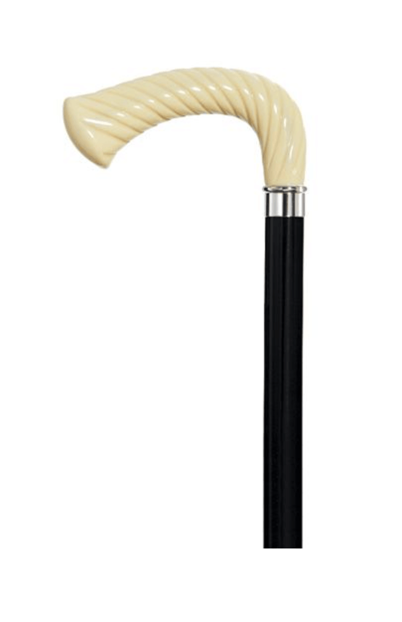 Opera Handle Einstein Ivory Opera handle black shaft | Canes Galore