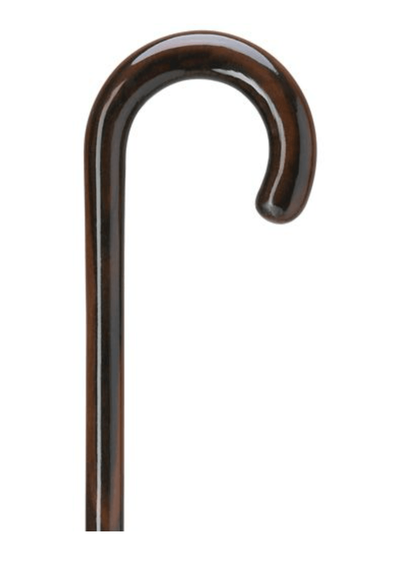 Elegant Ladies Crook in Genuine Imported Ebony 36" | Canes Galore - Canes Galore