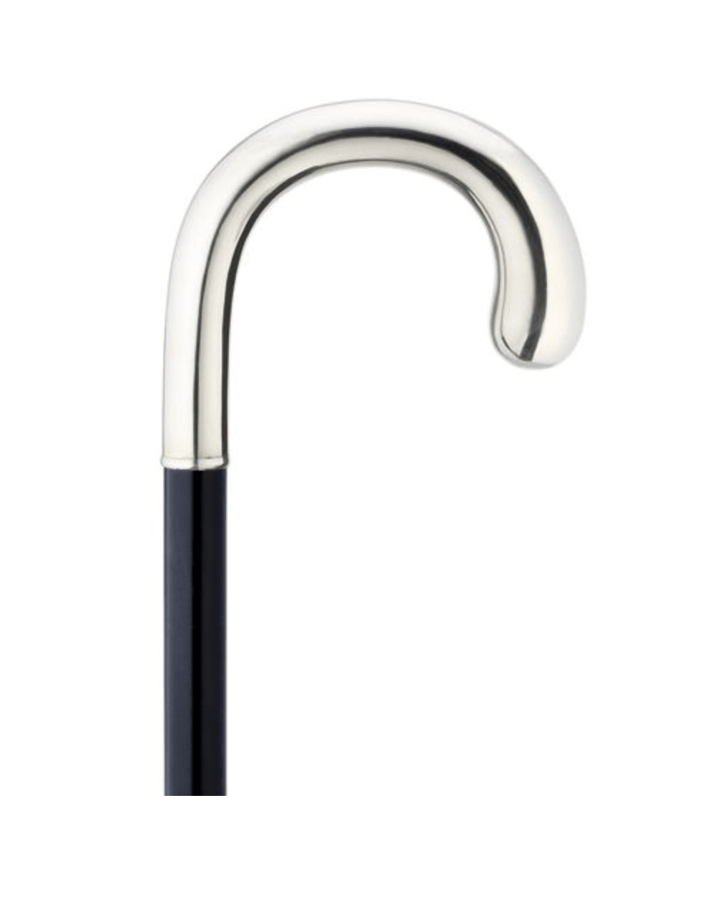 Men's Alpacca Crook Handle Bulb Nose Walking Cane | Classic Elegance - Canes Galore - Canes Galore