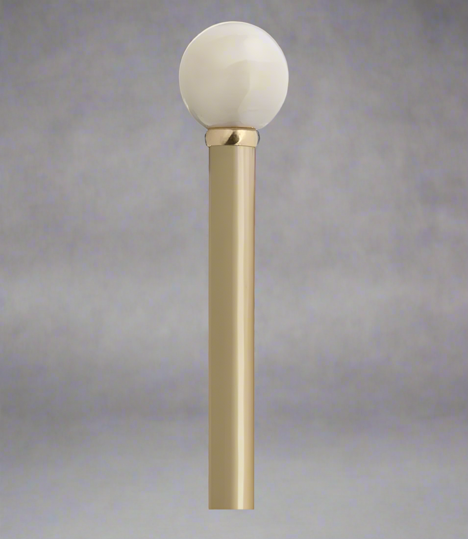 Ivory Ball Wedding Walking Stick, Champagne hardwood shaft 36" - Canes Galore