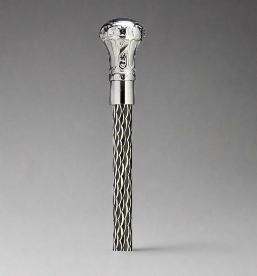 Dazzling Chrome-Plated Brass Bulb Handle Cane: A Fusion of Strength and Glamour - Canes Galore