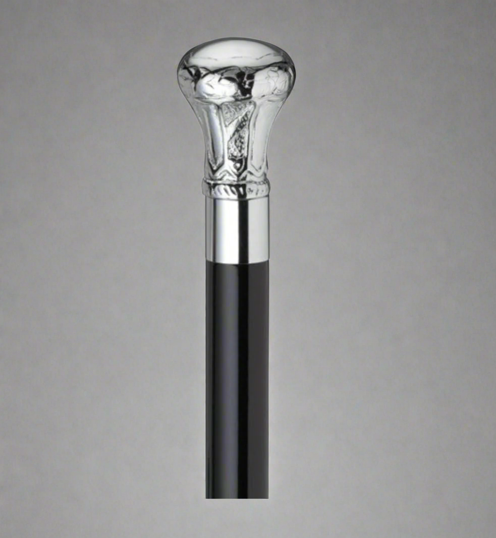 Chrome-Plated Brass Knob Handle Walking Stick 36" | Elegant Design - Canes Galore - Canes Galore
