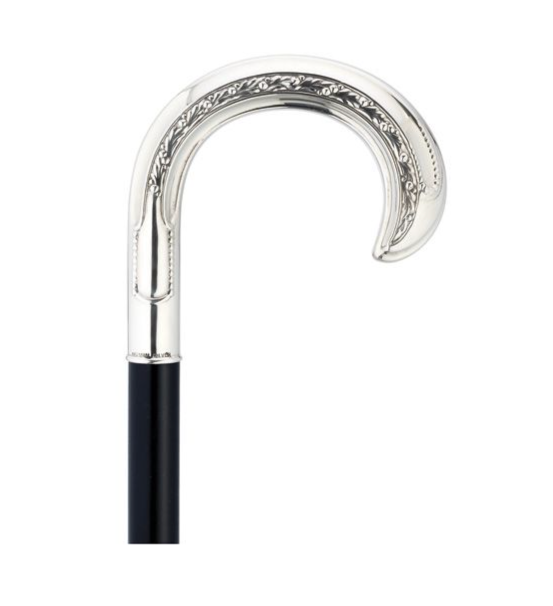 Men's Alpacca "Waves of Grain" Crook Handle Walking Cane - Canes Galore