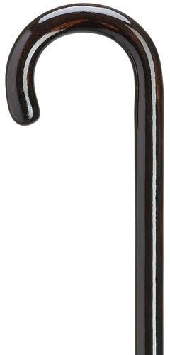 OPEN BOX SALE! Ladies French High Gloss Slim Ebony Crook Cane - Canes Galore