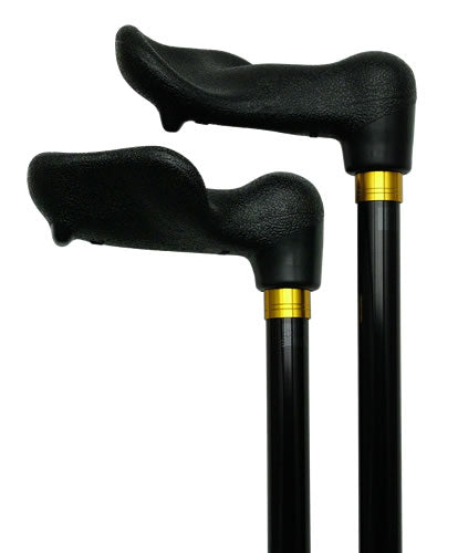 Palm Grip RIGHT on BLACK WOOD SHAFT to 39", special order - Canes Galore