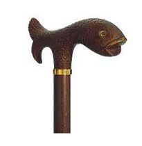 Trout, Fisherman's molded handle walking stick 36" - Canes Galore