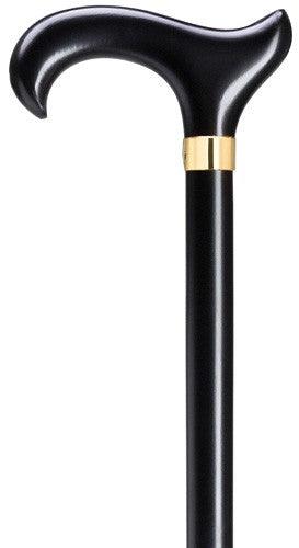 HOUSE MD Derby Extra Wide Ergonomic Handle Walking Cane | Black or Walnut | 42" - Canes Galore