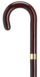 Ladies Rosewood stained maple wood crook, gold band 36