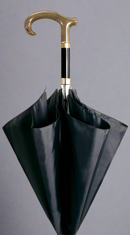CORNO Faux Horn Derby Handle Umbrella | Black Canopy 36