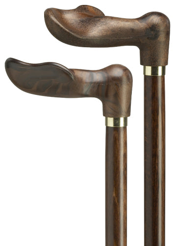 WOOD tone acrylic Palm Grip handle, walnut shaft RIGHT hand 36