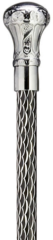 Dazzling Chrome-Plated Brass Bulb Handle Pimp Cane: A Fusion of Strength and Glamour