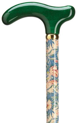 POTPOURRI GREEN Fritz/Derby Handle Walking Cane 35" - Canes Galore
