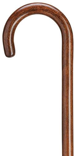 Budget Walnut Laminate 7/8" Round Nose Crook 42" - Canes Galore